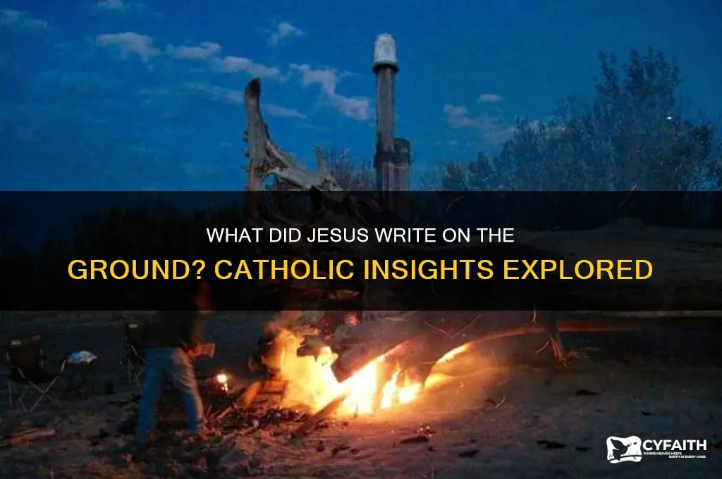 what did jesus write on the ground catholic