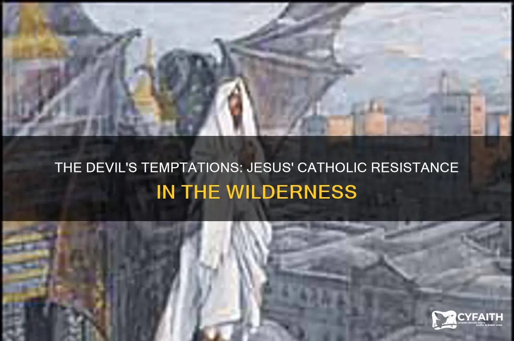 what did the devil tempt jesus with catholic
