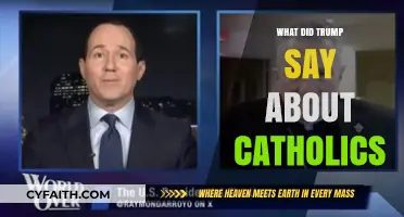 Trump's Controversial Remarks About Catholics: A Recap
