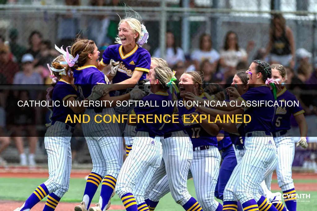 what division is catholic university softball