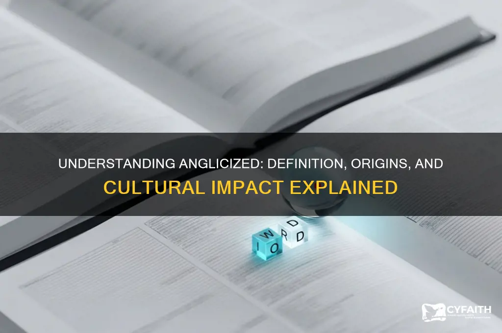 what do anglicized mean