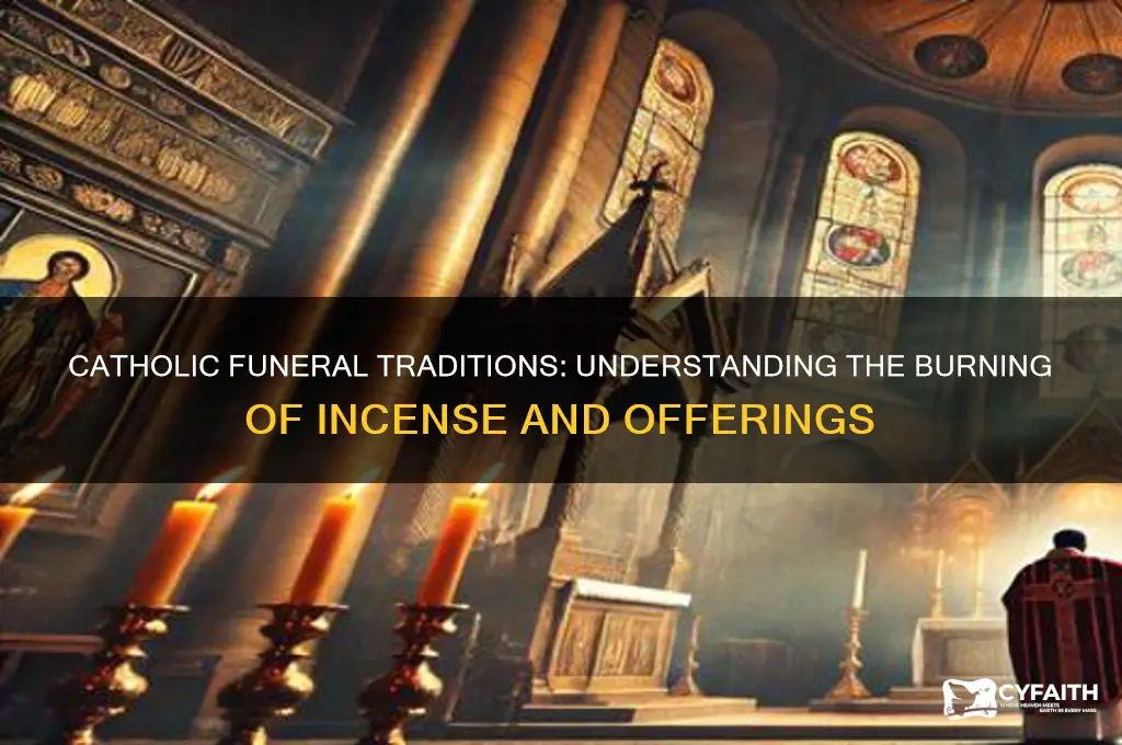 what do catholics burn at funerals