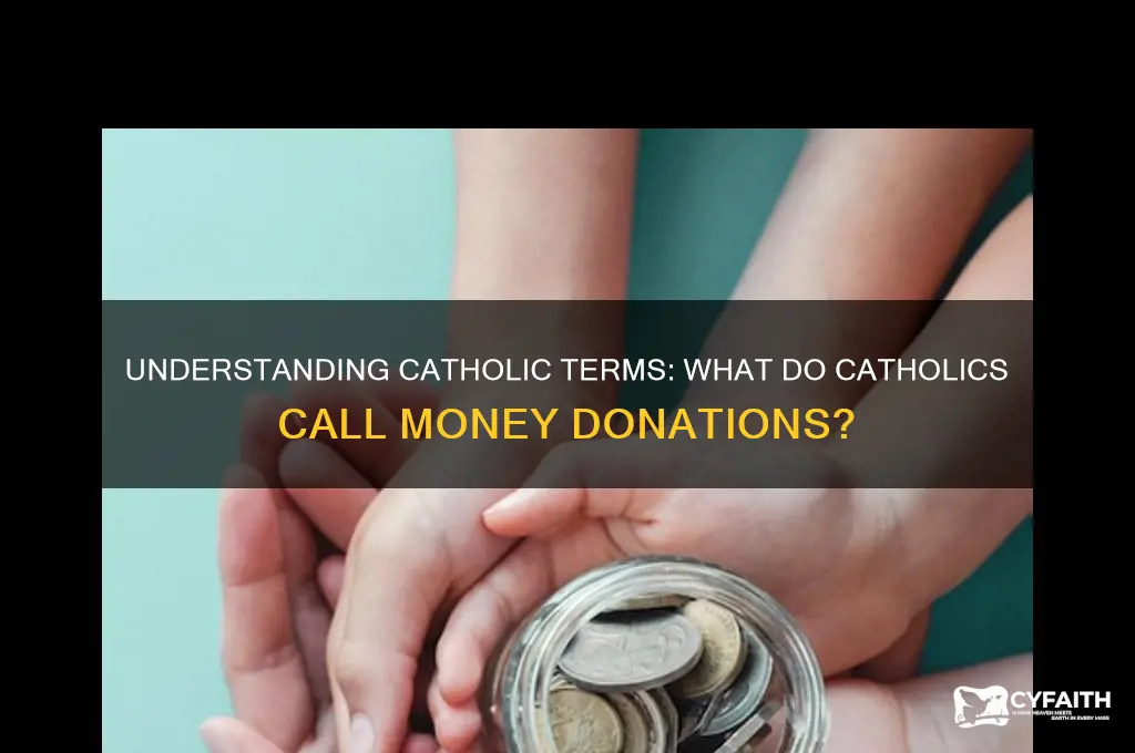 what do catholics call money donations