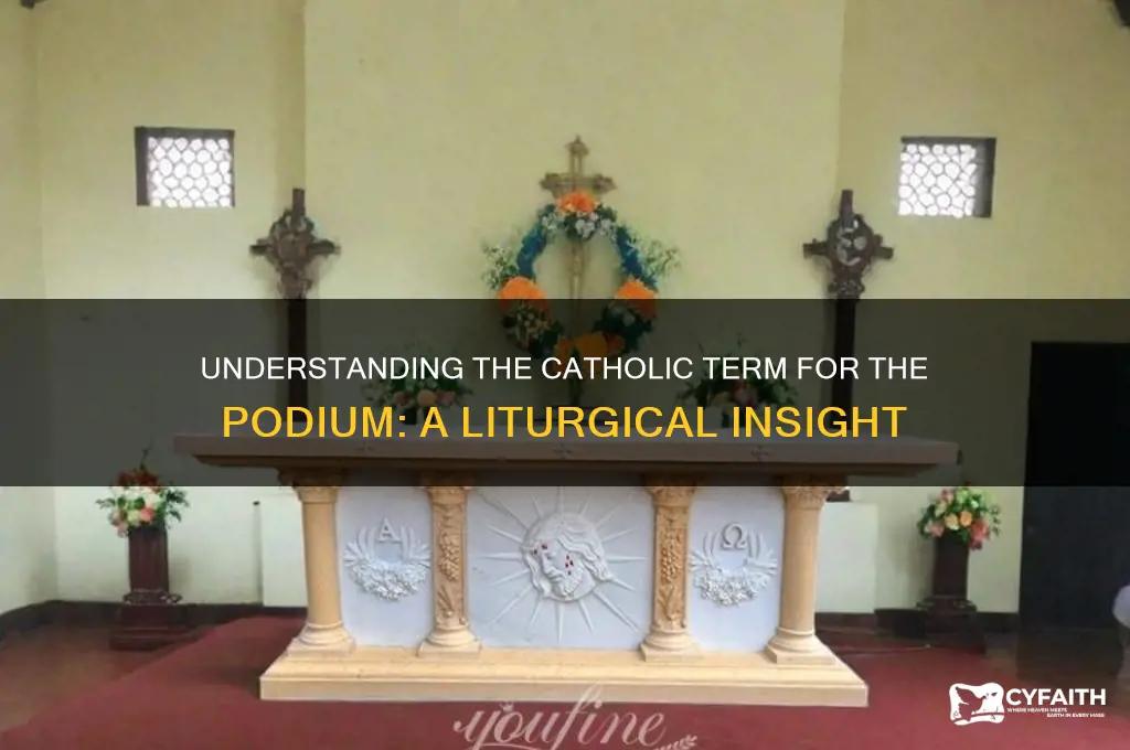 what do catholics call the podium