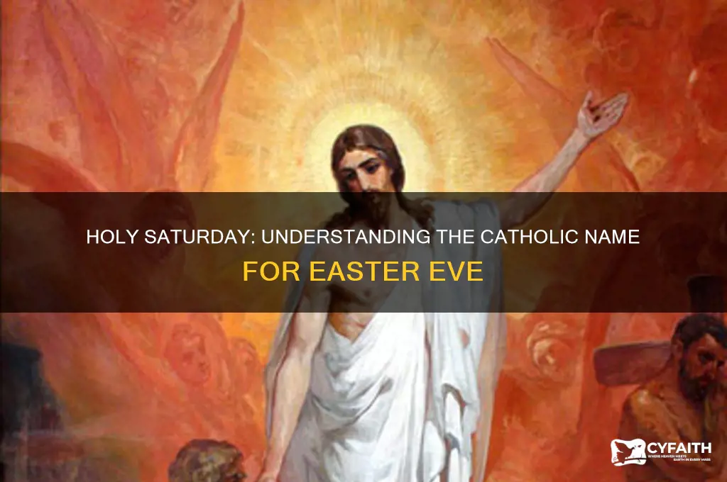 what do catholics call the saturday before easter