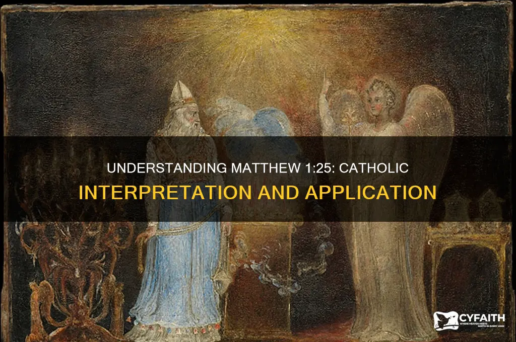 what do catholics do with matthew 1 25