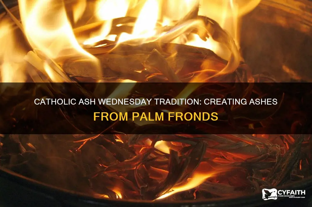 what do catholics nurn to make ashes