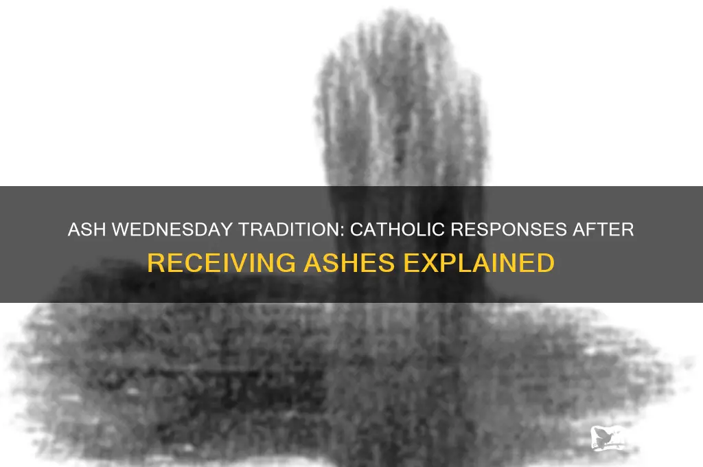 what do catholics say after recieving ashes