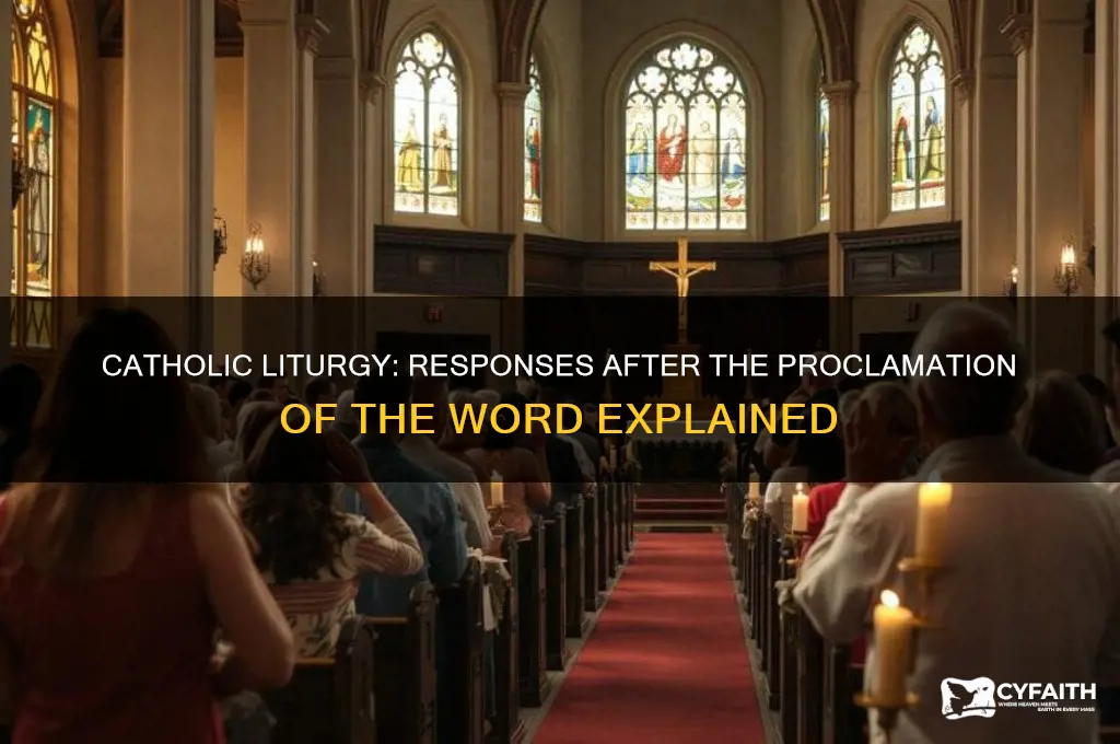 what do catholics say after the reading of the word