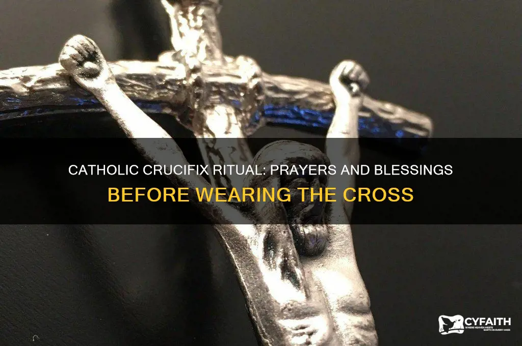 what do catholics say before putting on crucifix