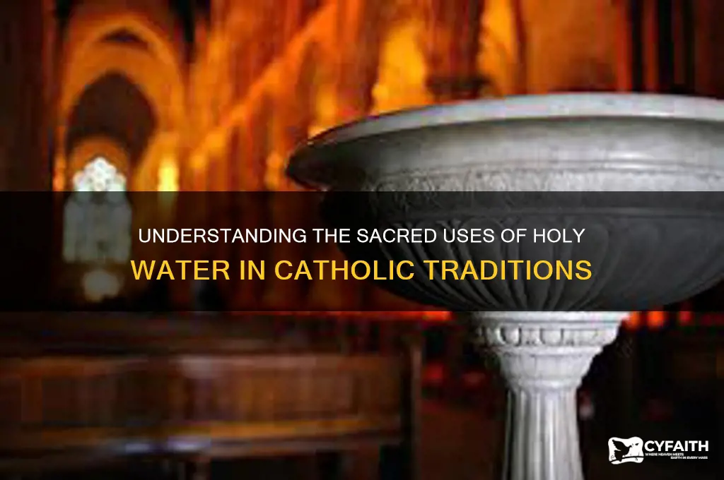 what do catholics use holy water for