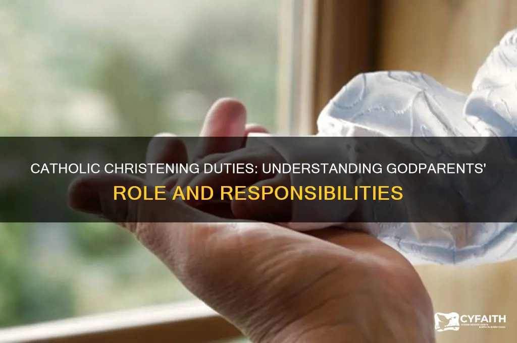 what do godparents have to do at a catholic christening