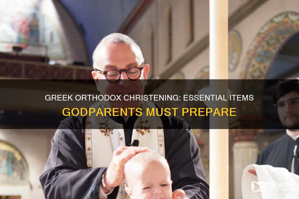 what do godparents need for a greek orthodox christening