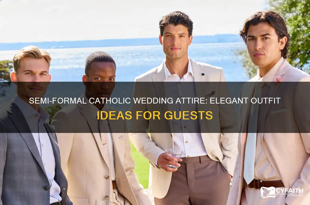 what do i wear for a semi formal catholic wedding