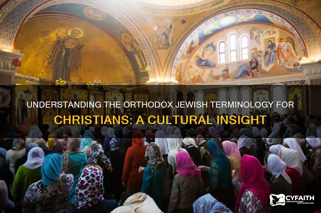 what do jewish orthodox call christians