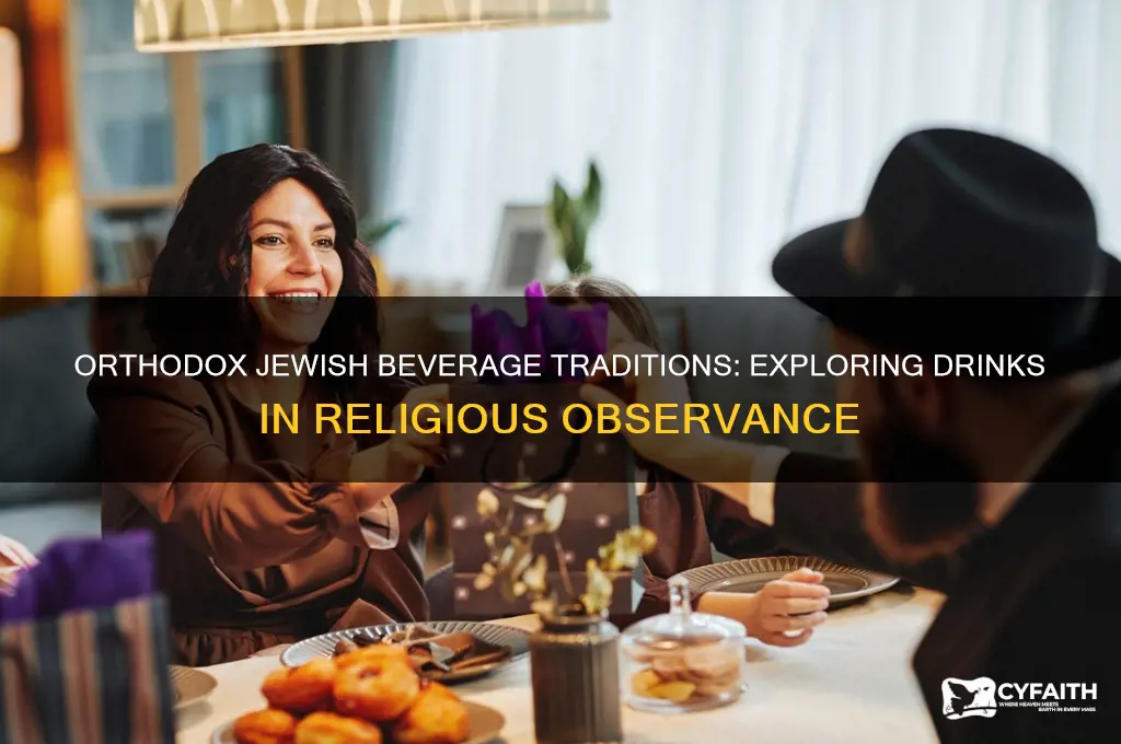 what do orthodox jews drink