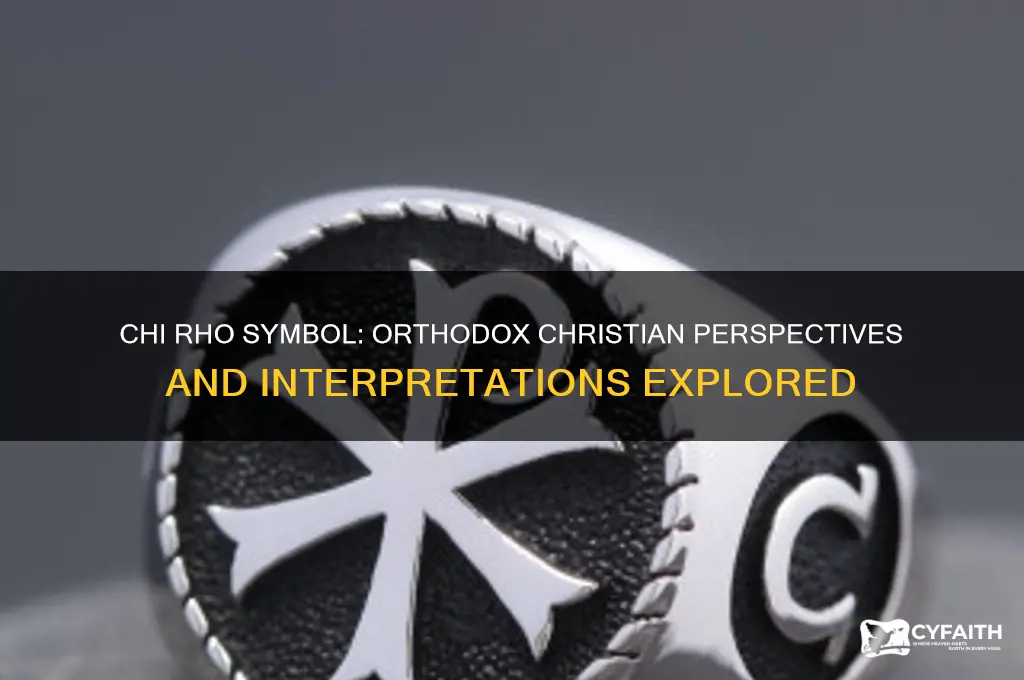 what do orthodox think of chi rho symbol