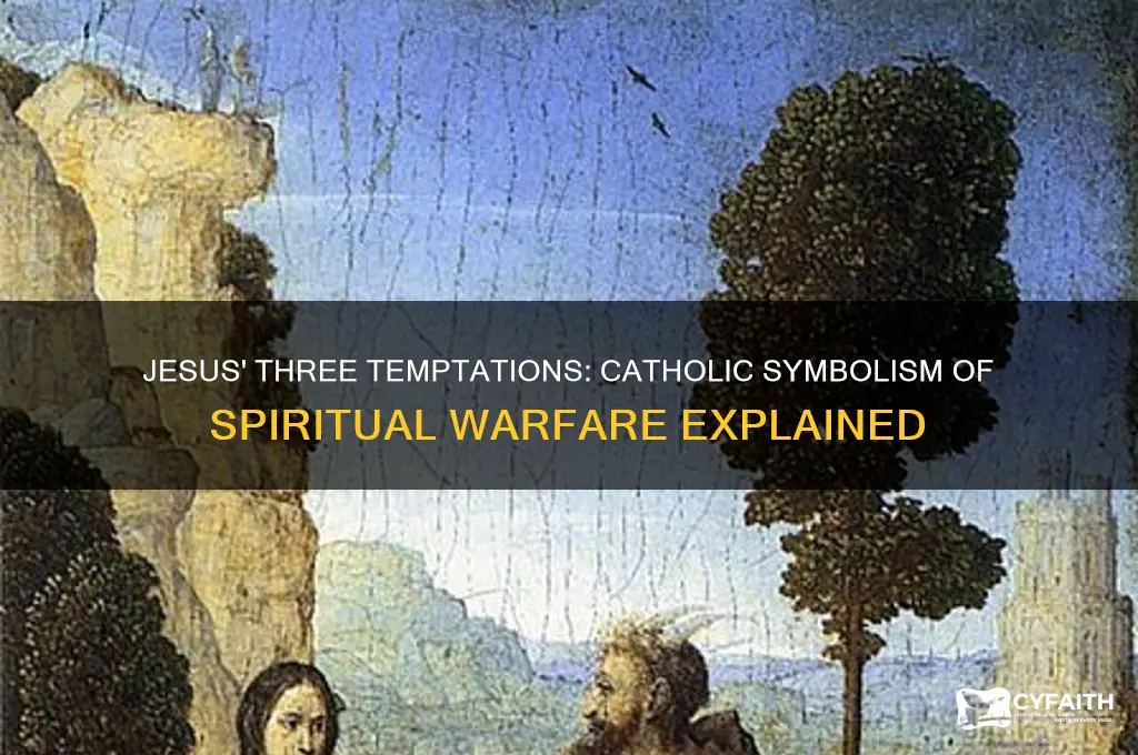 what do the 3 temptations of jesus symbolize catholic
