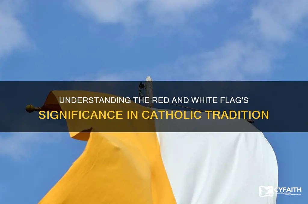 what do the red and white flag on catholic