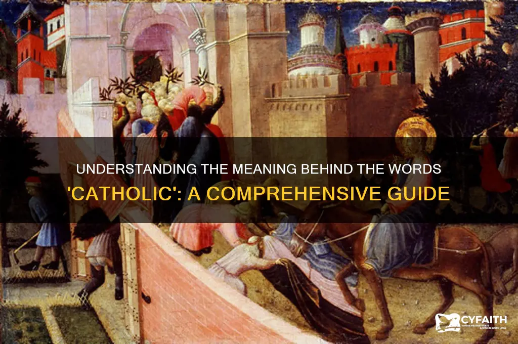what do the words say catholic