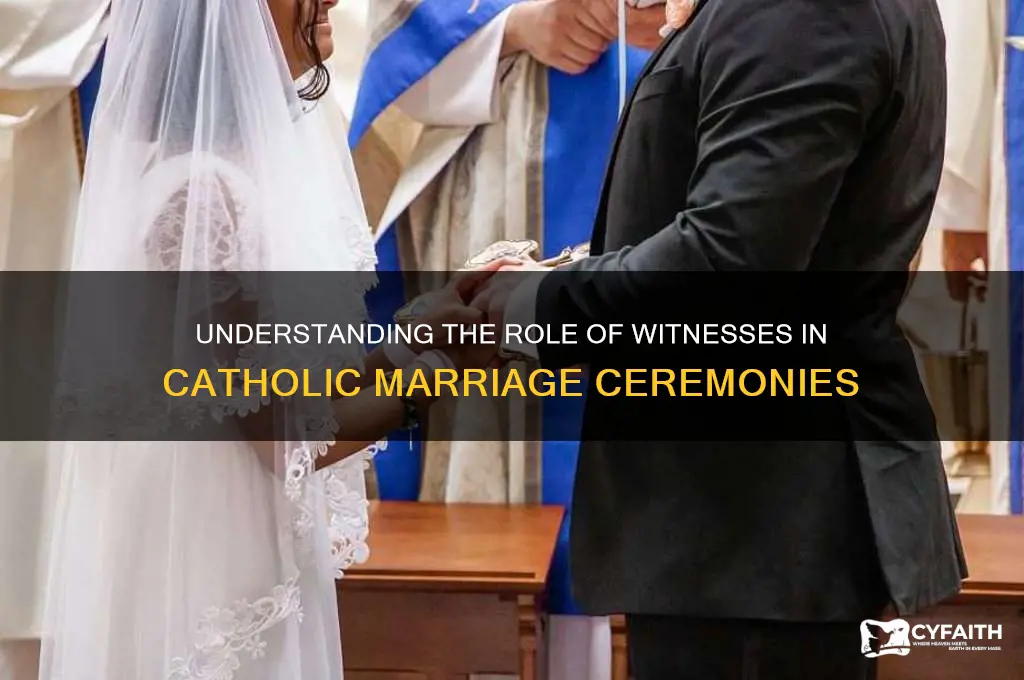 what do witness in catholic marriage do