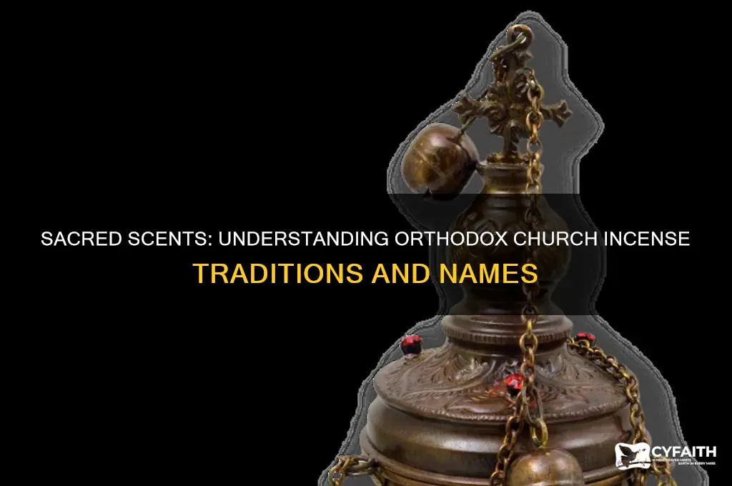 what do you call insence at orthodox churches