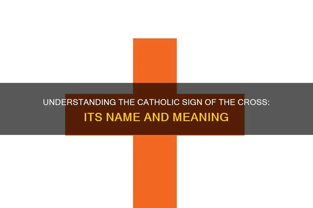 what do you call it when catholics cross themselves