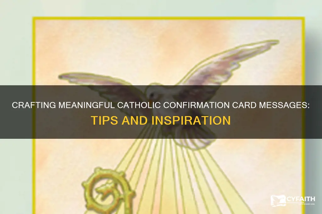 what do you write in a catholic confirmation card