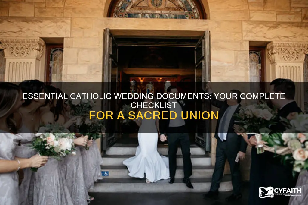 what documents do i need for a catholic wedding
