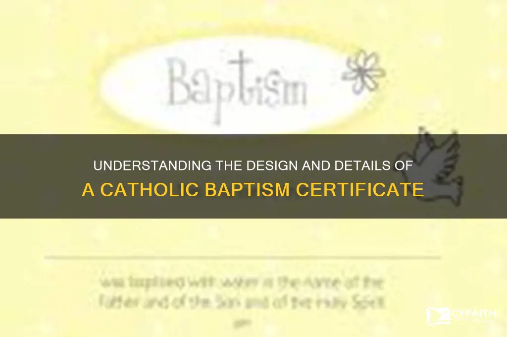 what does a catholic baptism certificate look like