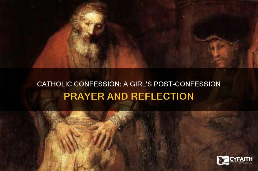 what does a catholic girl say after confession