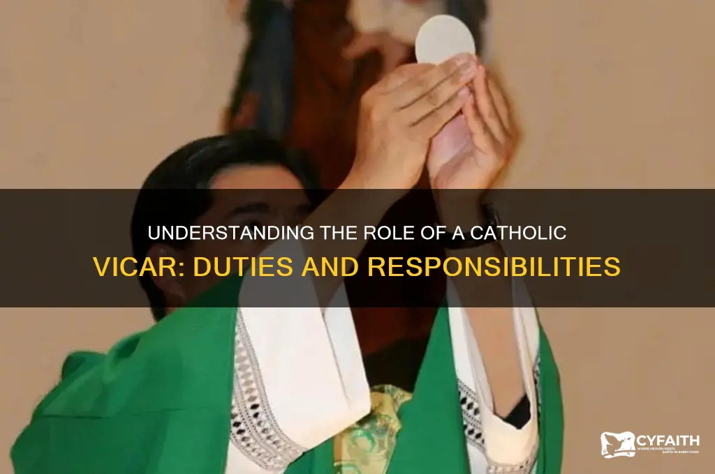 what does a catholic vicar do