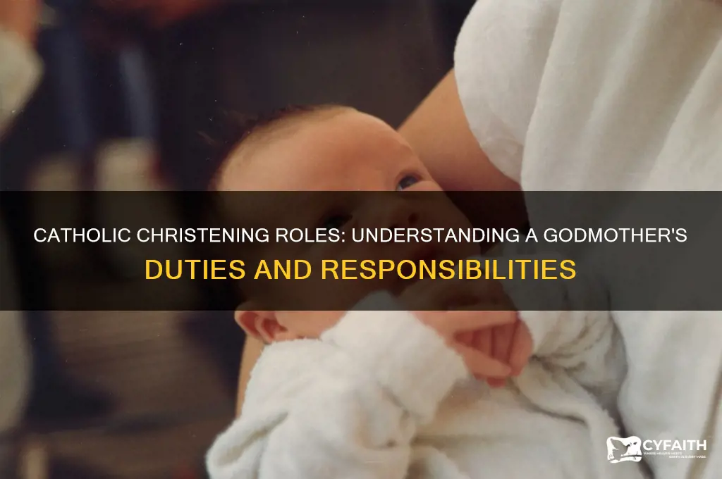 what does a godmother do at a catholic christening
