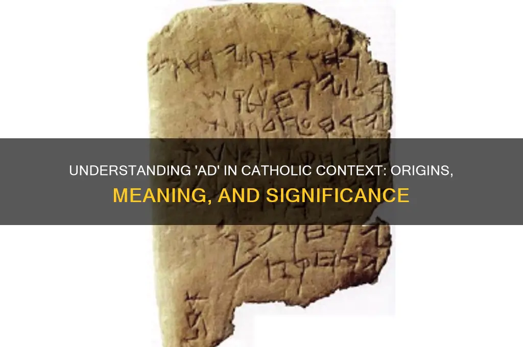 what does ad stand for catholic