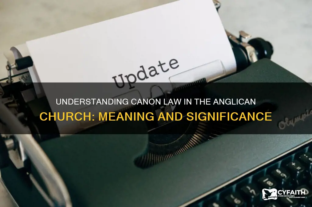 what does canon mean in anglican church