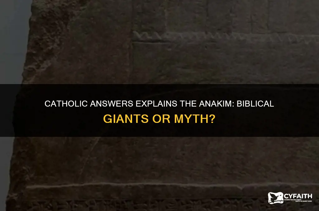 what does catholic answers say about anakim