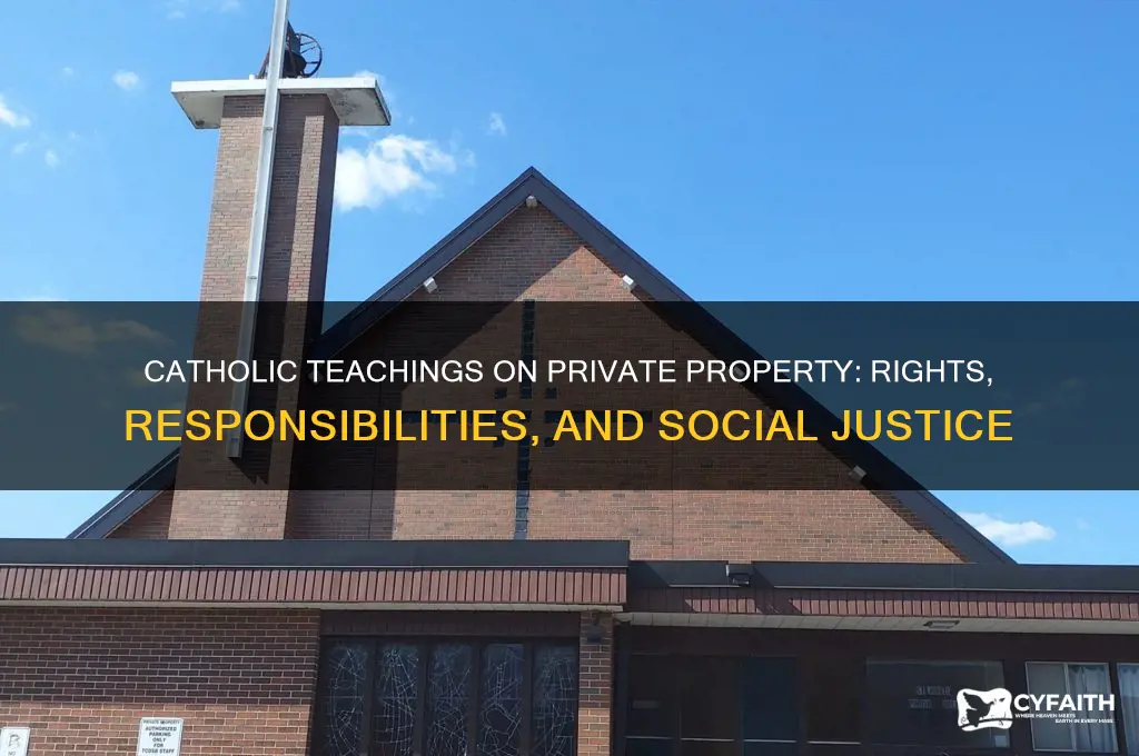 what does catholic tradition teach about private property