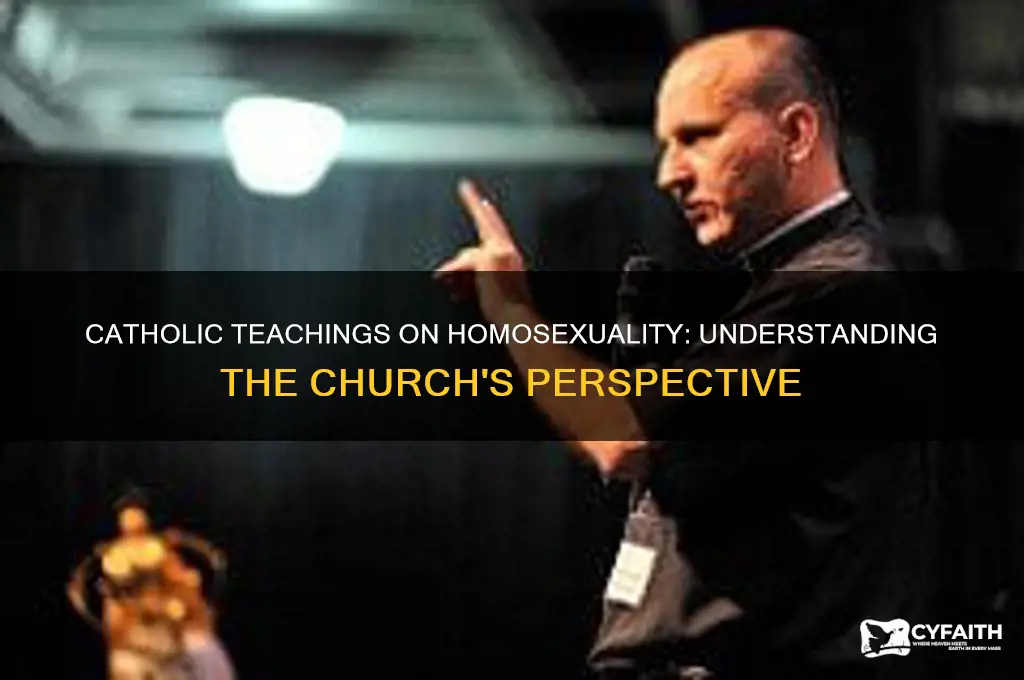 what does catholism say baout being gay