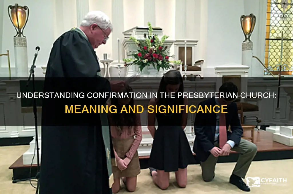 what does confirmation mean in presbyterian church