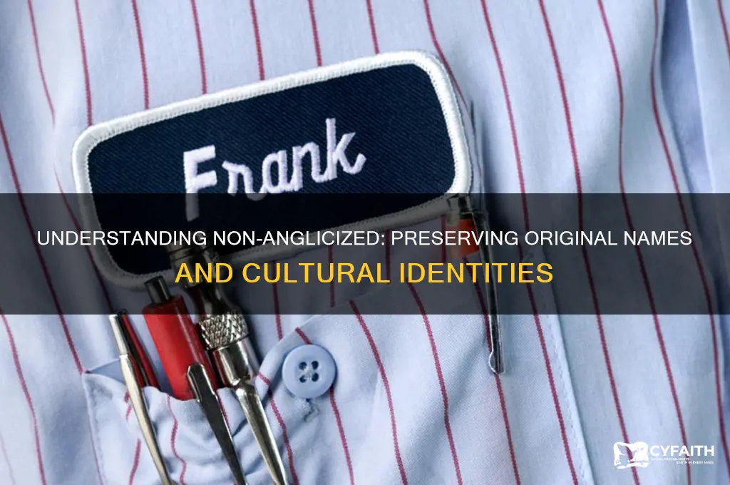 what does non anglicized mean