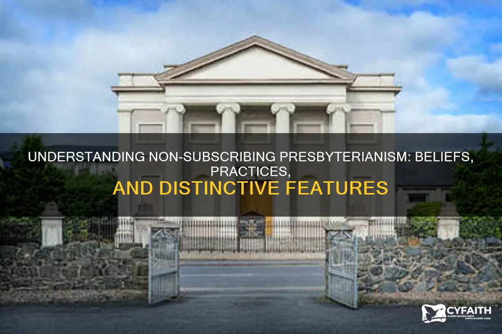 what does non subscribing presbyterian mean