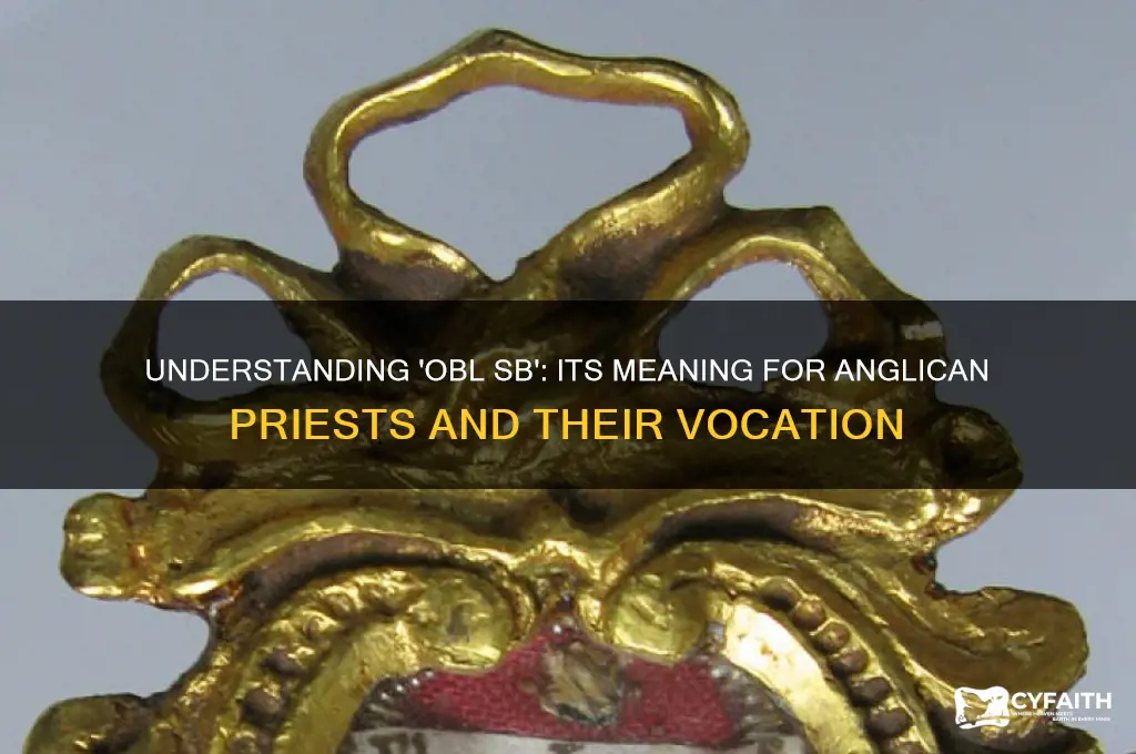 what does obl sb mean after an anglican priest