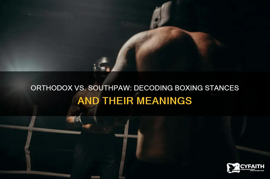 what does orthodox and southpaw mean