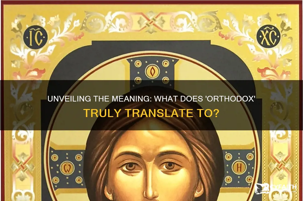 what does orthodox translate to