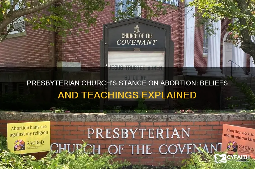 what does presbyterian church believe about abortion