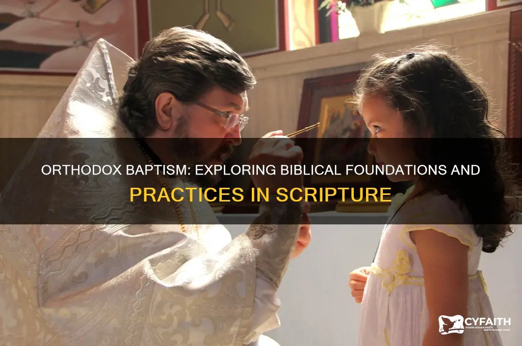 what does the bible say abpout orthodox baotism