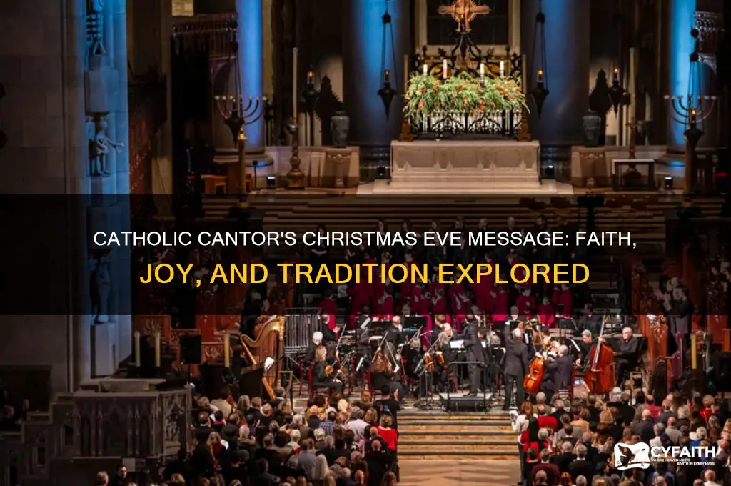 what does the catholic cantor say on christmas eve