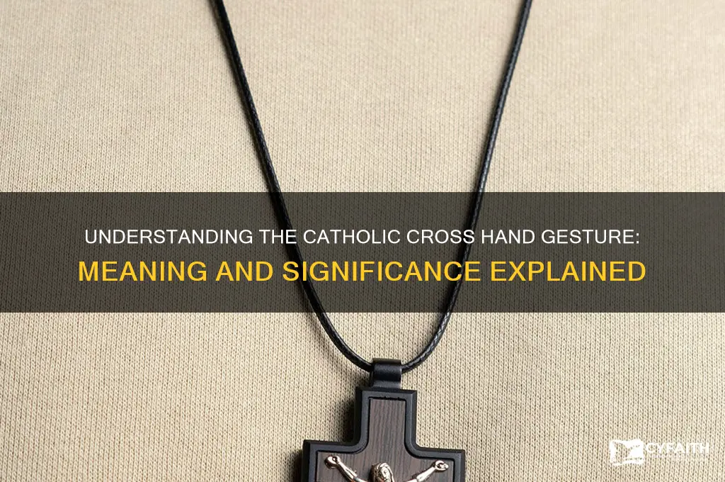 what does the catholic cross hand gesture me