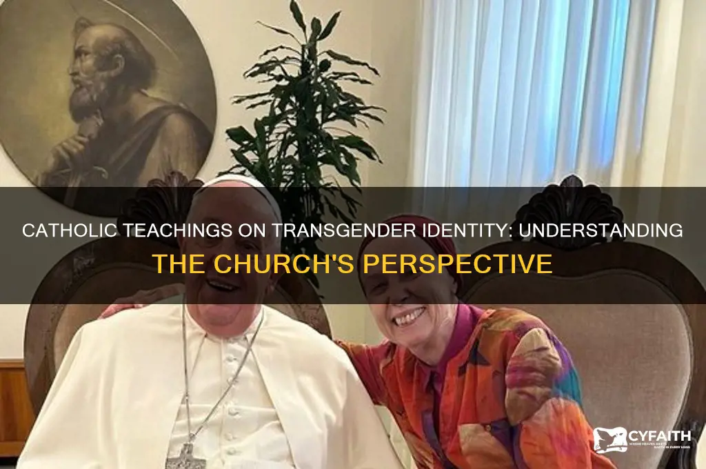 what does the catholic say about the transgender issues
