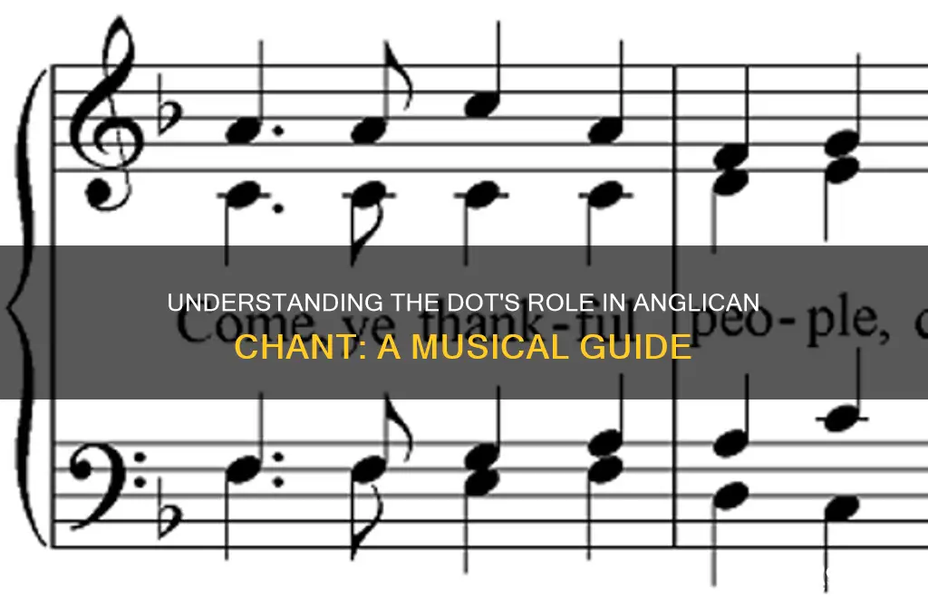 what does the dot between words mean in anglican chant